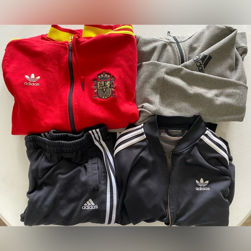 Lot of 4 Adidas Jackets and Pants / Sweatsuit